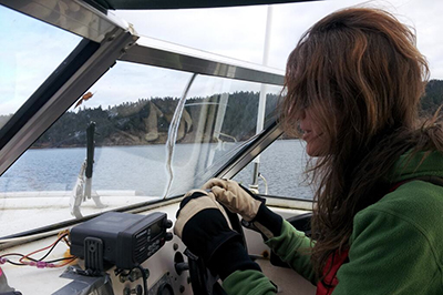 Misty at helm